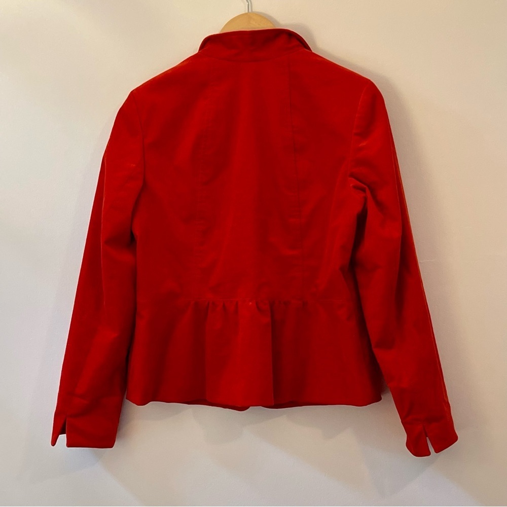 Talbots Classic Velvet Deep Orange Blazer Size 12p - Picture 5 of 8